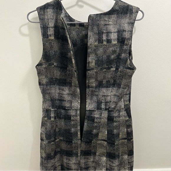 M.M. Lafleur The Shirley Dress 6 Scratch Plaid Matcha gray white black - Picture 6 of 10